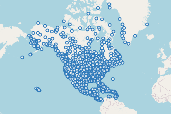 Airports in North-America